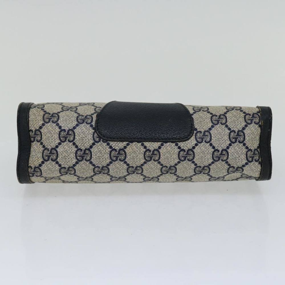 GUCCI GG Supreme Sherry Line Clutch Bag PVC Navy Red 89 01 032 Auth 66429 - Picture 6 of 16
